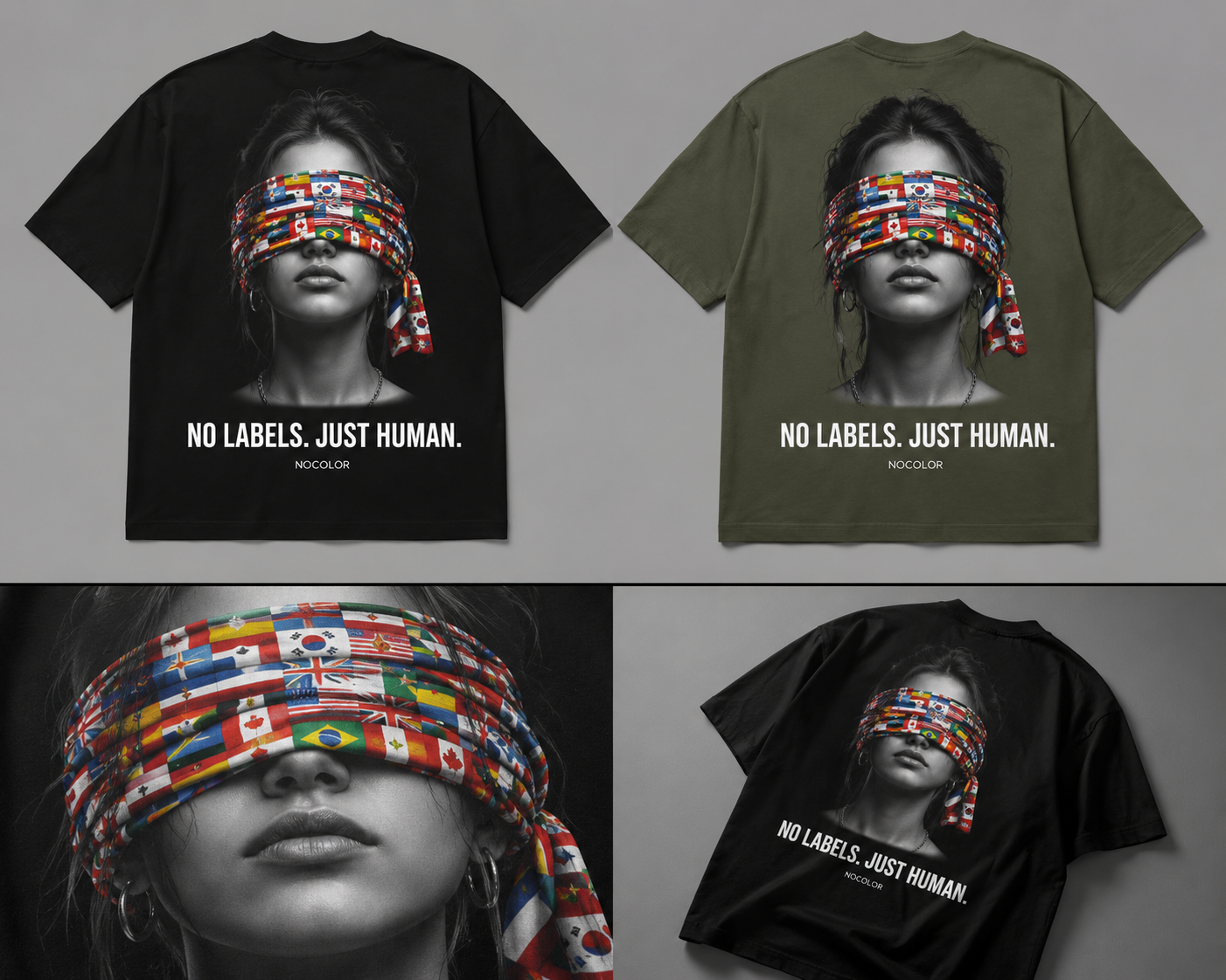 NOCOLOR Drop 001 shirt mockups